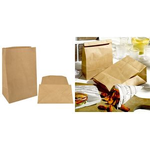 PAPSTAR Papiertüten mit Blockboden, 220 x 185 x 97 mm aus Kraftpapier braun, 70 g/qm, Tragkraft: 3 kg, - 1 Stück (88447)