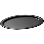 APS Serviertablett KAFFEEHAUS, oval, schwarz aus Melamin, mit Rand, Maße: (B)285 x (T)215 x (H)15 mm - 1 Stück (84253)