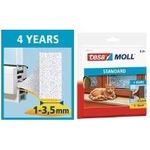 tesa Moll STANDARD I-Profil Schaumstoff-Dichtung, 9 mm x 6 m selbstklebender Schaumstoff-Dichtung für Fenster und Türen, - 1 Stück (05559-00100-00)