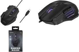 LogiLink Gaming Maus, kabelgebunden, schwarz, 2400 dpi 6 Standard-Tasten + DPI Umschalttaste, Tastenbelegung - 1 Stück (ID0202)