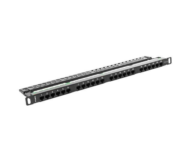 Lanberg PPU5-0024-B Patchpanel 24-Port Cat 5e 0.5U Schwarz