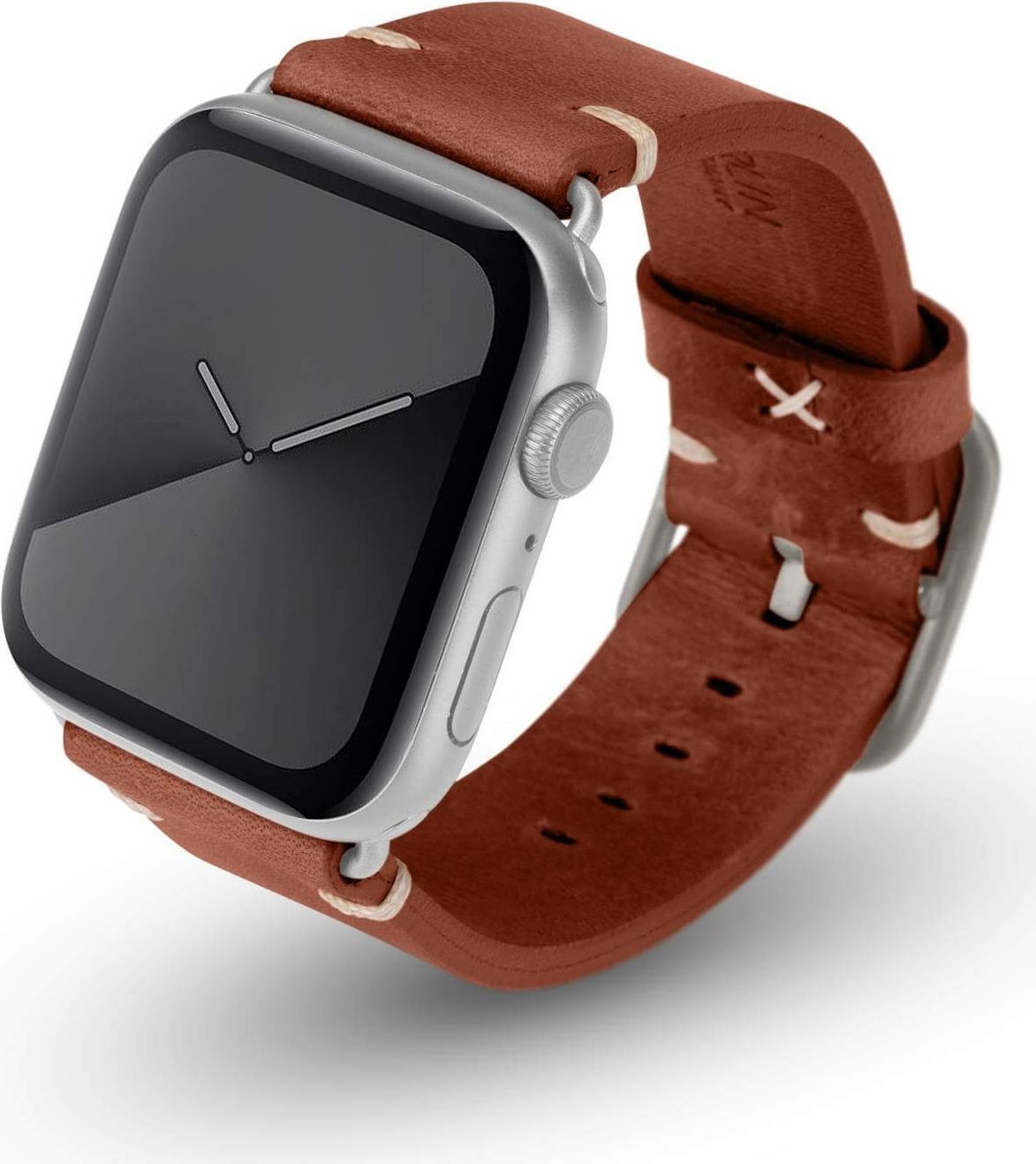 JT Berlin Watchband Alex Vintage | Apple Watch Ultra/42/44/45mm | braun - Aluminium silber | M/L | 10715 (10715)