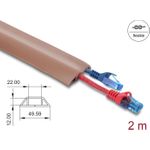 Delock Kabelkanal PVC flexibel 50 x 14 mm - Länge 2 m braun (20764)
