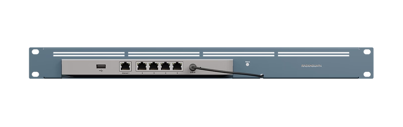 Rackmount.IT RM-CI-T23 Rack-Montagesatz 19" 1U für Cisco Meraki MX67/MX67C/MX67W Blau