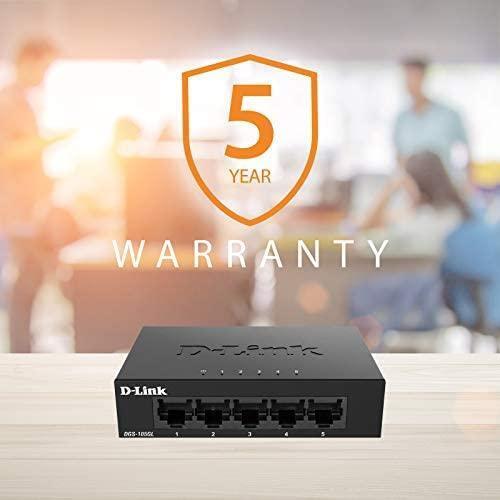 D-Link DGS 105GL 5-Port Gigabit Switch Schwarz