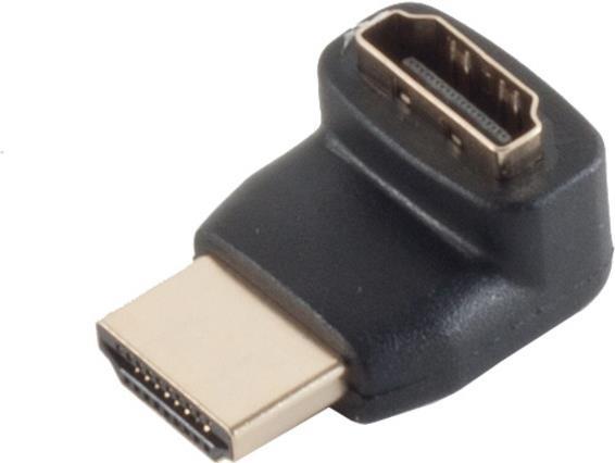 S/CONN maximum connectivity Adapter, HDMI-Stecker auf HDMI-Kupplung, Winkelausführung, Abgang nach oben, vergoldete Kontakte, 4K2K kompatibel (77407-1)
