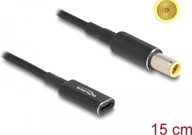 Delock Netzteil 24 pin USB-C (W) zu Gleichstromstecker 7,9 x 5,5 mm (M) (60041)