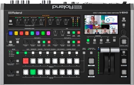 Roland V-80HD - 8-Kanal Direct Streaming Video Switcher 1.080/60p| 4.3“ LCD-Farbdisplay| (426331A38)