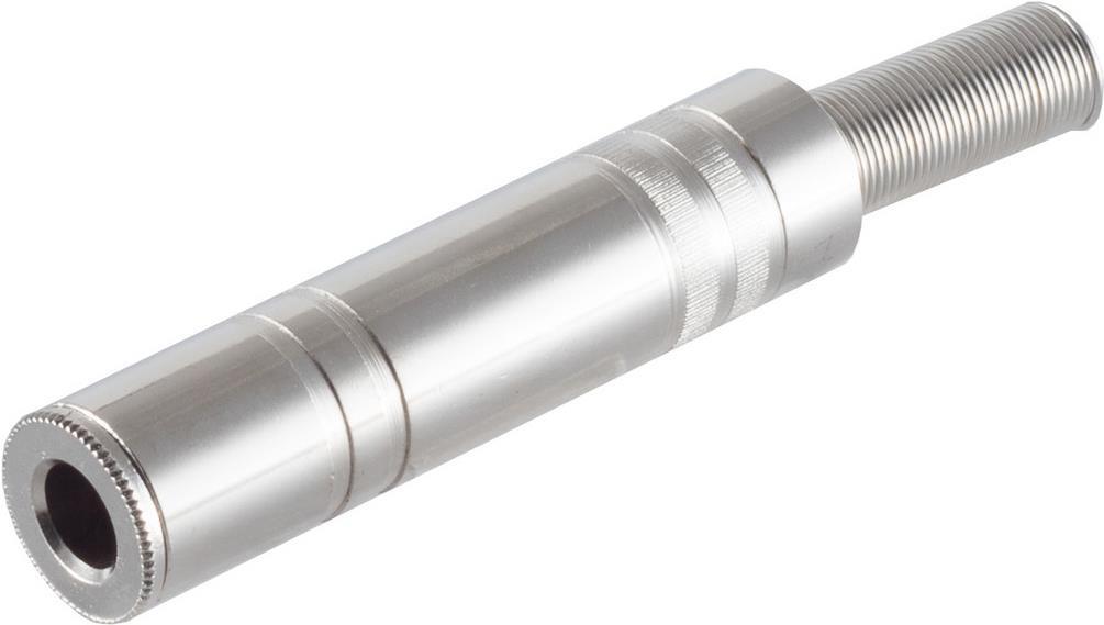 6,3 mm Klinkenkupplung, stereo, 3 polig, Metallgehäuse (22220504)