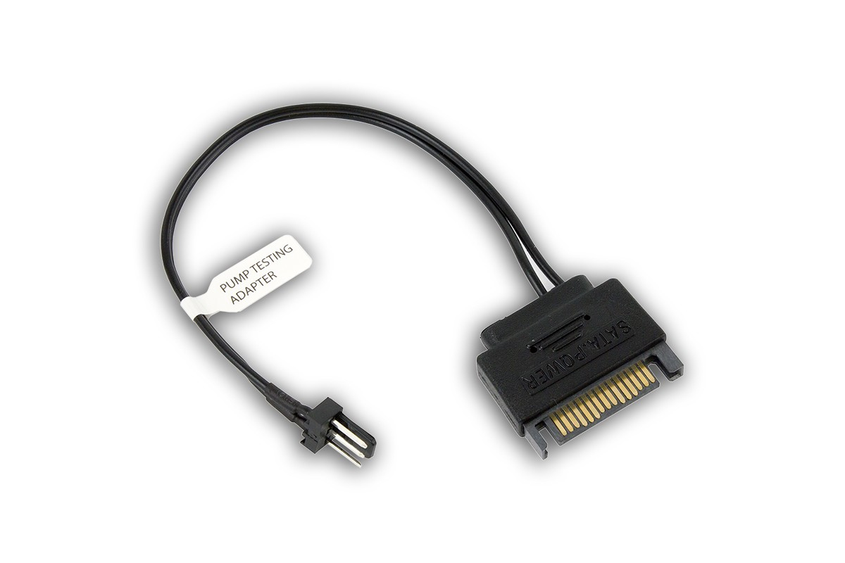 EK Water Blocks Pump Testing Adapter 3-Pin auf SATA 15-Pin 0,15 m Schwarz