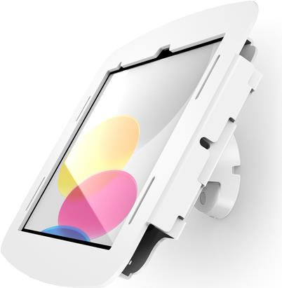 Compulocks iPad 10th-11th (A16) Gen Space Enclosure Bow Tilting Wall Mount White - Befestigungskit (Gehäuse, Kippbare Wandhalterung) (505W209IPDSW)