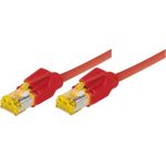 Patchkabel S/FTP, PiMF, Cat 6a, rot, 5,0 m Für 10 Gigabit/s, halogenfrei, mit Leoni-Kabel und Hirosesteckern TM31 (70705R)