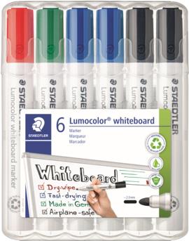 6 STAEDTLER 351 WP6 X Whiteboard-Marker farbsortiert 2,0 mm