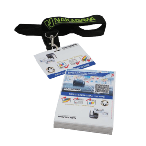 Nakagawa Besucherausweise, 96x82 Besucherausweise, Abmessungen: 96 x 82 mm, Schmetterlingsform für beidseitigen Druck, Eigenschaften: gelocht, Verpackung: Stapeletiketten, Anzahl: 500 Stück (C34 TIJ 18 96x82)