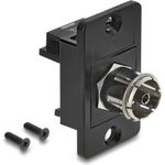 DELOCK Panel Mount IEC Buchse zu F Buchse schwarz (91196)