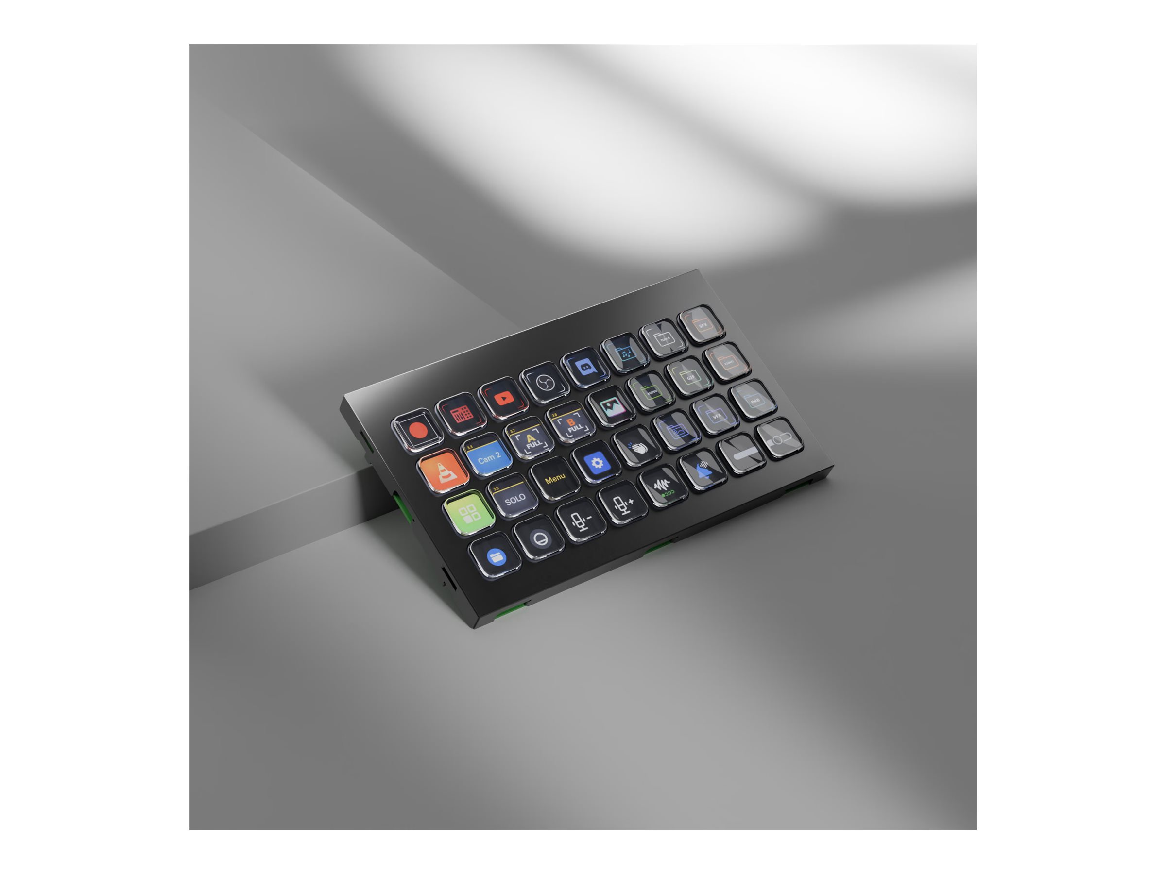 Elgato Stream Deck Module Videobearbeitungscontroller 32 Membrantasten USB Schwarz
