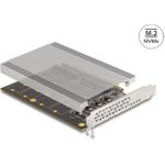 Delock PCI Express x16 Karte zu 4 x intern NVMe M.2 Key M mit Kühlkoerper - Bifurcation LxB (90210)