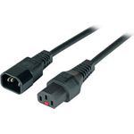Kaltgeräteverlängerung C14 180° - C13 180° IEC Lock, schwarz, 3.0 m Hersteller: EFB-Elektronik (EK601SW.3)