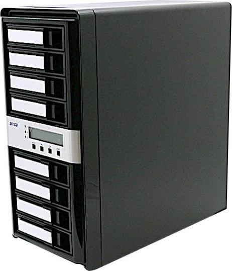 Areca ARC-8050T3U Desktop Series ARC-8050T3U-8 NAS-Speicherserver 6 Einschübe 2 GB RAM Thunderbolt 3 Schwarz