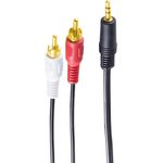 shiverpeaks BS30832-G Audio-Kabel 1,5 m 3.5mm 2 x RCA Schwarz (BS30832-G)