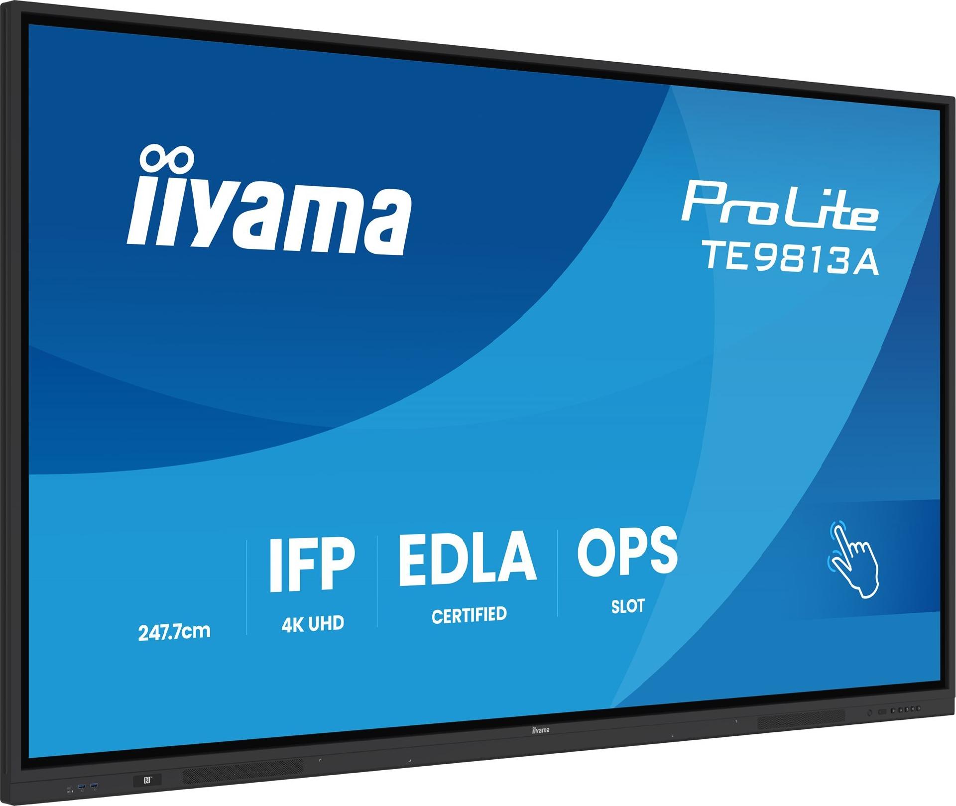 Iiyama TE9813A-B2AG 98" Touch 4K UHD Digital Signage Display Schwarz