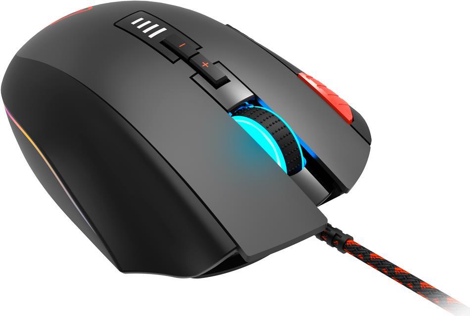 Canyon Merkava GM-15 - Maus - optisch - 12 Tasten - kabelgebunden - USB - Schwarz - retail - Hängebox (CND-SGM15)