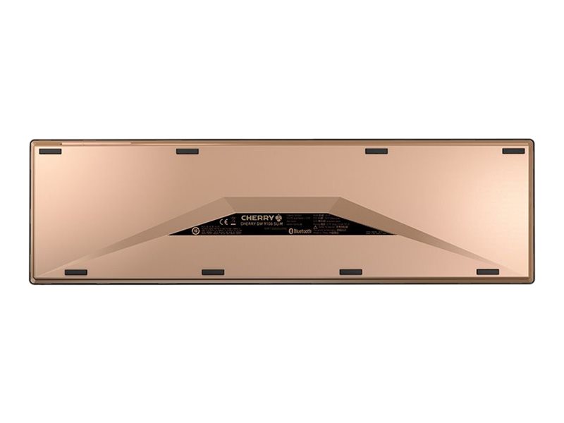 CHERRY DW 9100 SLIM Tastatur-und-Maus-Set Kabellos 2.4 GHz Bluetooth IT Schwarz, Bronze