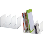 MAUL Acryl Katalog-Stehsammler , glasklar, 3-Fächer mit geschlossenen Seitenwänden, stabsicher, 3-Fächer, - 1 Stück (1958505)