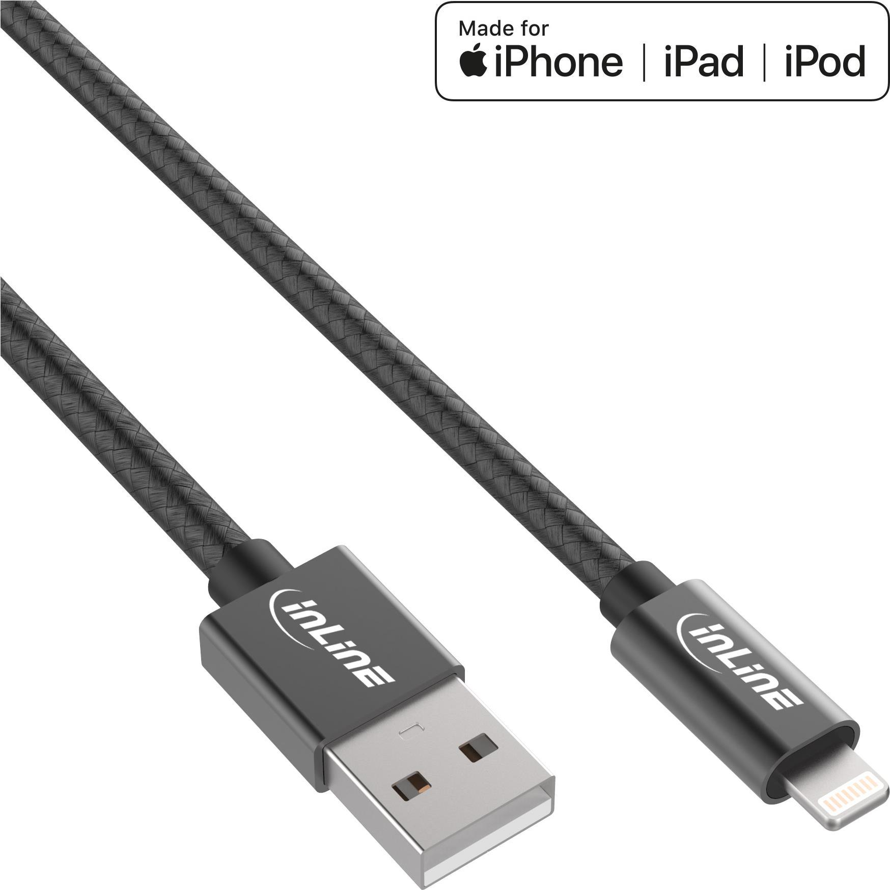 INLINE Lightning USB Kabel für iPad iPhone iPod
