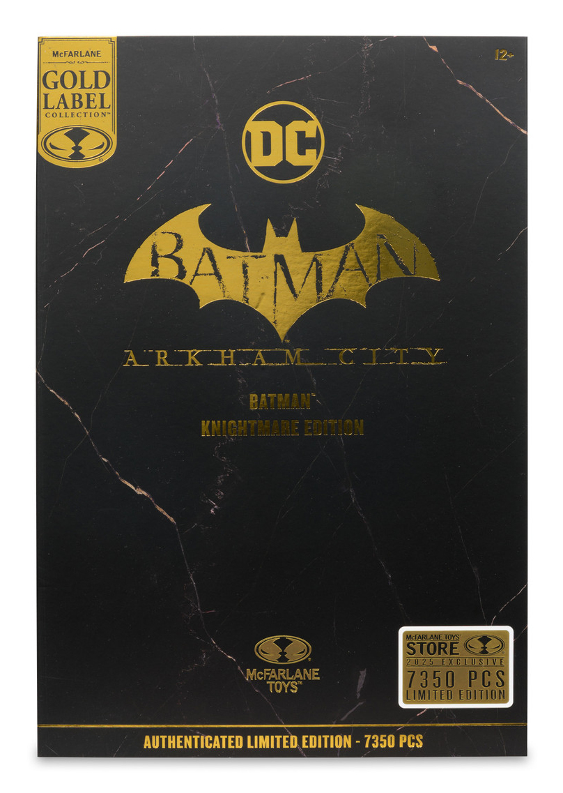 McFarlane DC Multiverse Batman Knightmare Action Figur Arkham City 178 mm Gold/Schwarz