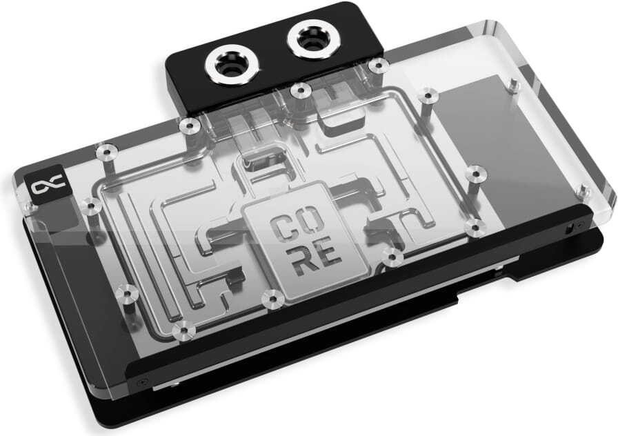 Alphacool Core RX 9070 XT Steel Legend transparent/chrom inkl. Backplate (14806)