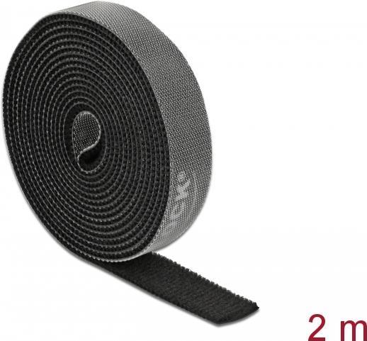 Delock Klettband auf Rolle L 2 m x B 15 mm schwarz (18383)