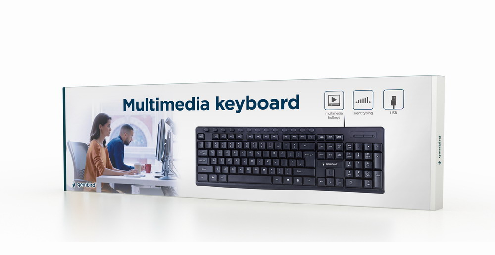 Gembird KB-UM-107-DE Multimedia-Tastatur USB QWERTZ Schwarz