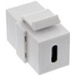 USB 3.1 Snap-In Einsatz, USB-C Buchse / Buchse, weiß (76201W)