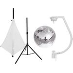 EUROLITE Set Spiegelkugel 30cm mit Stativ und Segel weiß (20000711)
