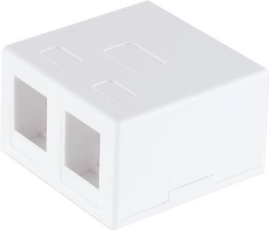 S/CONN maximum connectivity Netzwerk Adapter-Keystone Anschlussbox, 2-fach, weiß (08-10116)