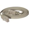 Patchkabel Cat.6 U/UTP, ungeschirmt, flach, grau, 2.0m superflaches Patchkabel z.B. für die Verlegung unter Teppichböden und Fußleisten (77802)