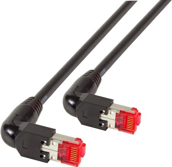 EFB-Elektronik RJ45 Patchkabel Cat.6A S/FTP LSZH Draka UC900 TM21 2x90° schwarz 5m Hersteller: EFB Elektronik (K4137SW.5)