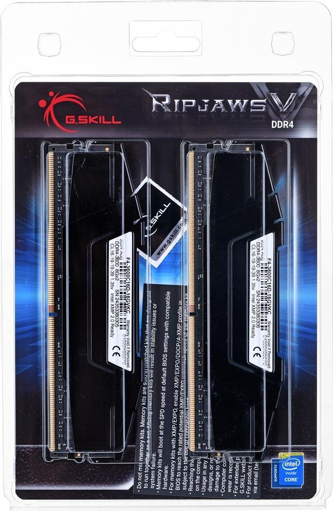 G.Skill Ripjaws V 16 GB (2 x 8 GB) DDR4-3600 CL16 Classic Black