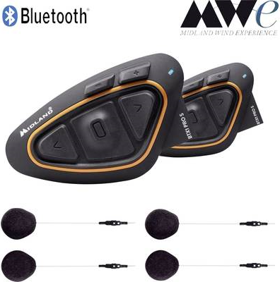 Midland BTX1 Pro S Twin, Bluetooth Headset für Motorradhelme (C1411.01)