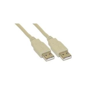 InLine® USB 2.0 Kabel, A an A, beige, 1m (34310H)