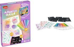 Maped® Creativ Airbrushset für Kinder AIRBRUSH MAKER PASTELL Nachfüll-Set farbsortiert (906980)