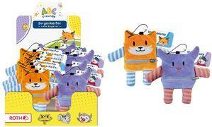 ROTH Plüschfigur Sorgenhelfer "ABC Freunde", im Display Kuscheltier mit Reißverschluss-Tasche am Bauch, - 1 Stück (679519)