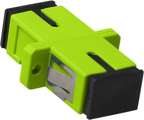 ACT Fiber optic SC-SC simplex adapter multimode OM5. Connectors: SC/SC Adapter sc simplex om5 fl lime (EA1026)