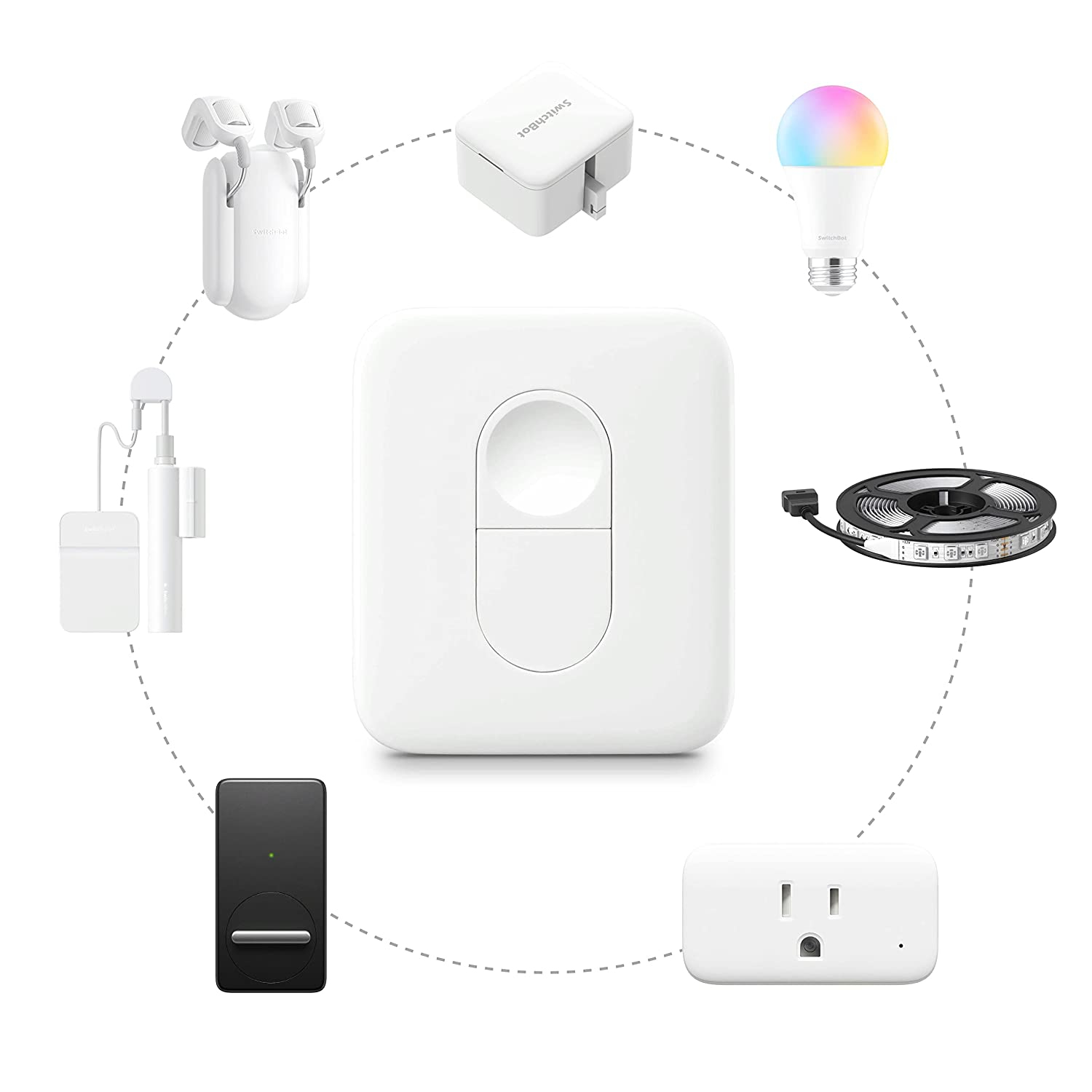 SwitchBot Remote Bluetooth Fernbedienung für Heimbeleuchtung Drucktasten Weiß