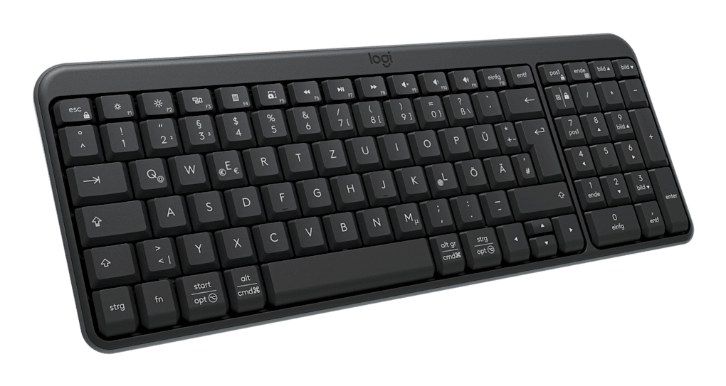 Logitech K250 Kabellose Tastatur QWERTZ Deutsch Bluetooth Graphite