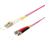 S/CONN maximum connectivity LWL-Duplex Patchkabel LC/ST 50/125µ, OM4, violett, 2,0 m (77930/4)