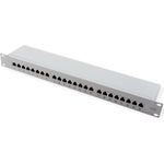 VALUE Kat.6A (Class EA) 19\"-Patchpanel, 24 P, geschirmt, grau (26.99.0365)