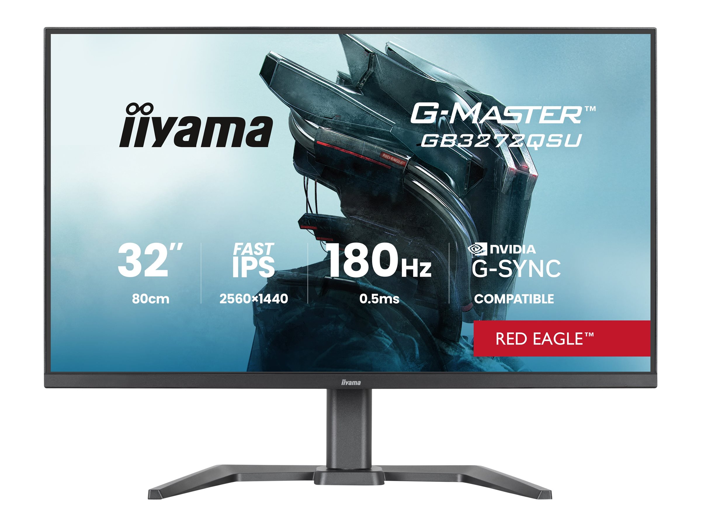 iiyama G-MASTER Red Eagle GB3272QSU-B1 31,5" WQHD 180 Hz Gaming Monitor Mattschwarz
