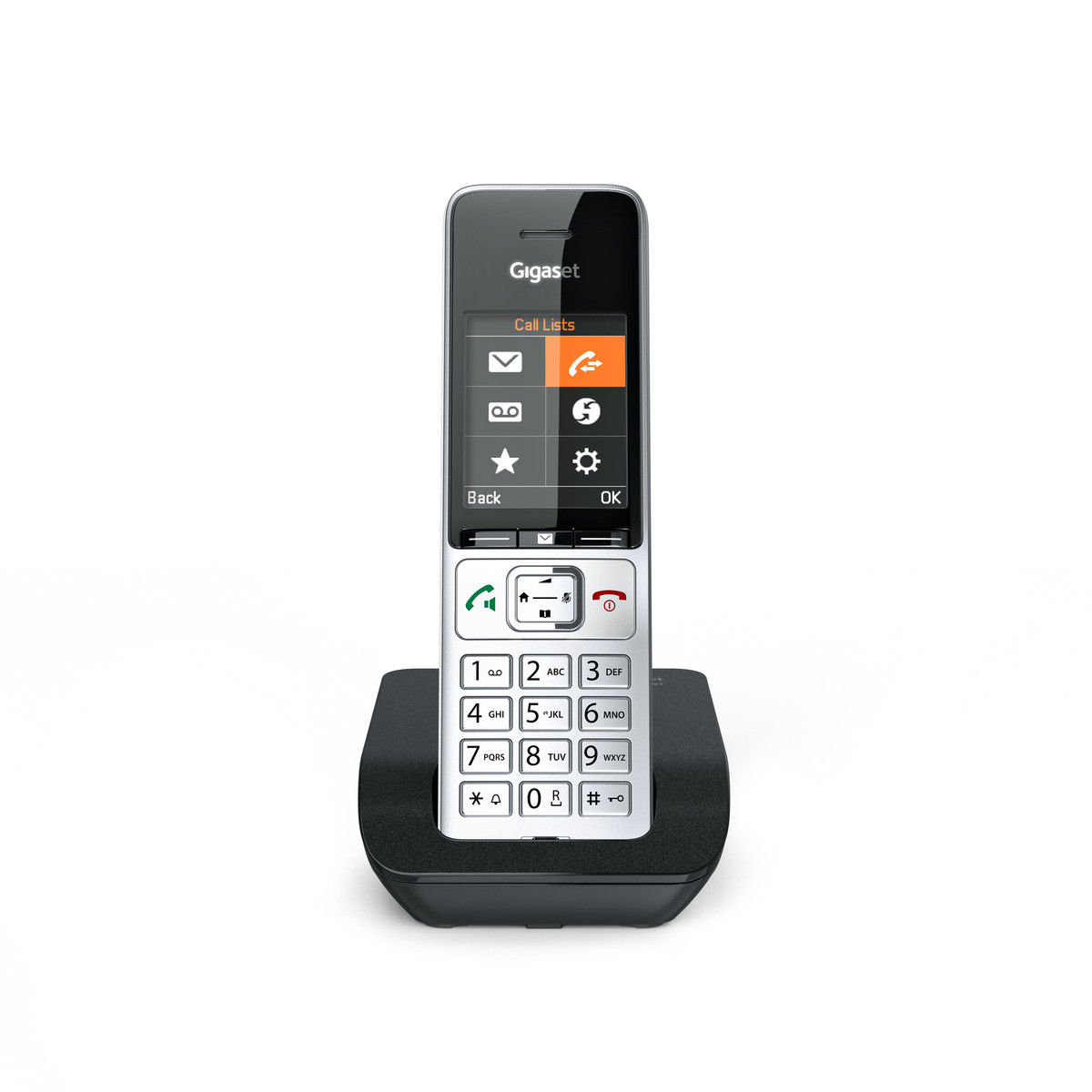 Gigaset COMFORT 500 Schnurlostelefon 2,2" TFT-Farbdisplay DECT Silber Schwarz
